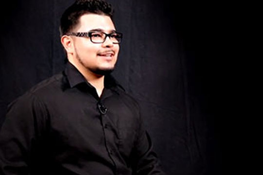 David discussing his inspiring story