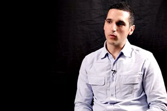 Michael discussing his inspiring story